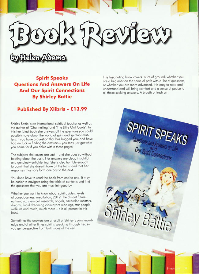 Spirit Speaks review by Helen Adams